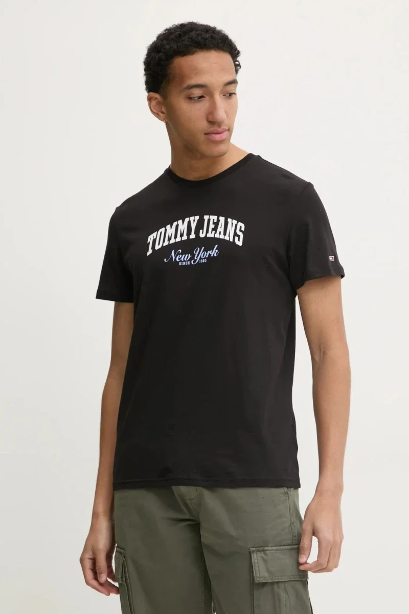 Φωτογραφία προϊόντος: Tommy Hilfiger - Ανδρικό T-shirt με Λογότυπο DM0DM20362-BDS Μαύρο