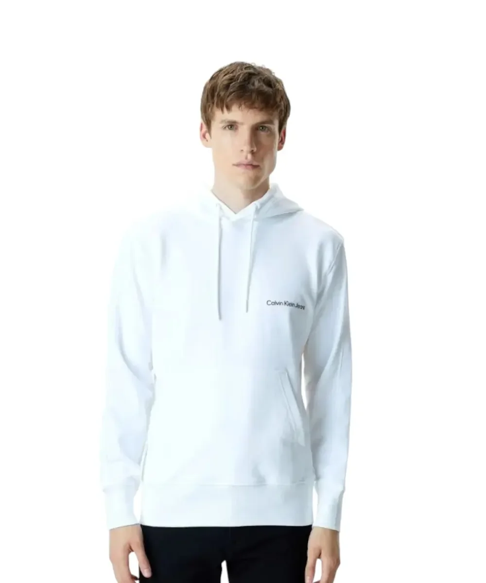 Φωτογραφία προϊόντος: Calvin Klein - Institutional Ανδρικό Φούτερ Regular Fit J30J324620-YAF Λευκό