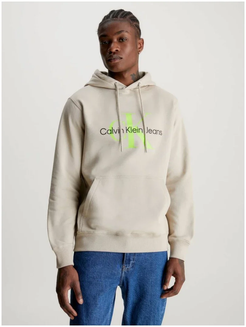 Φωτογραφία προϊόντος: Calvin Klein - Ανδρικό Seasonal Monogram Φούτερ J30J320805-0IO Μπεζ