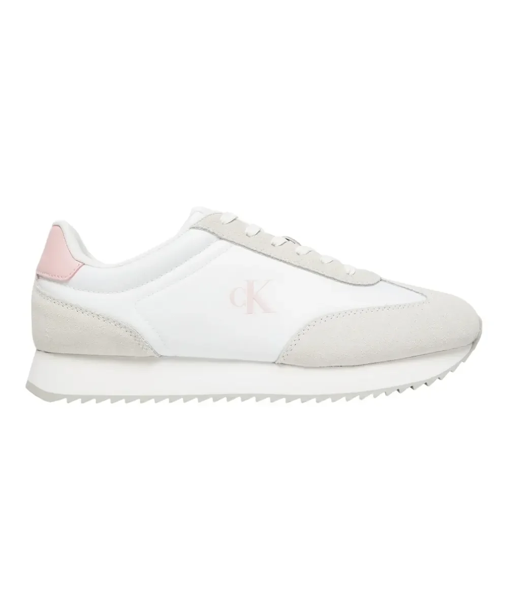 Φωτογραφία προϊόντος: Calvin Klein - Γυναικεία Δερμάτινα Sneakers Runner Laceup Mg Nylon Mix YW0YW01828-0LD Λευκό