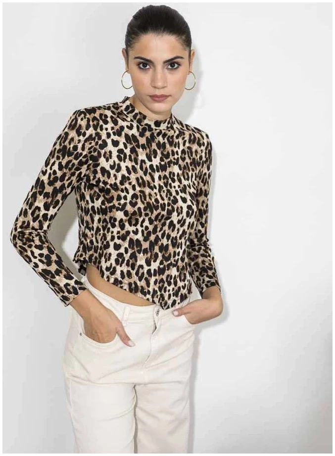 Φωτογραφία προϊόντος: Cento - Tοπ animal print 1003022-405 Κάμελ