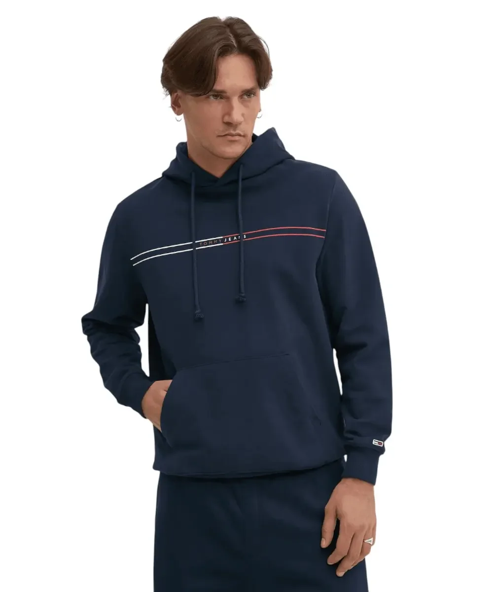 Φωτογραφία προϊόντος: Tommy Hilfiger - Ανδρικό Φούτερ Regular Entry Graphic Hoodie DM0DM20847-C1G Μπλε Σκούρο