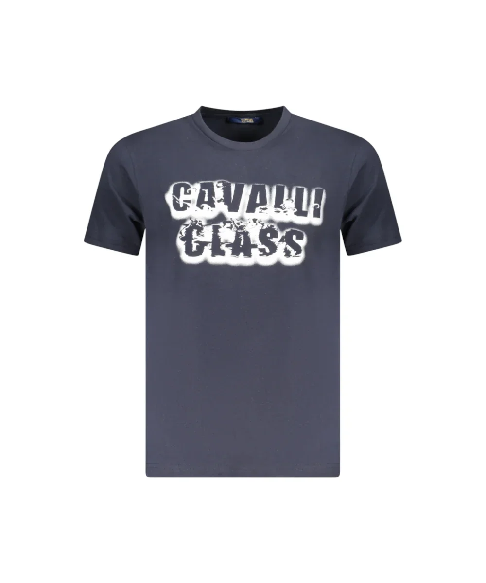 Φωτογραφία προϊόντος: Cavalli Class - Ανδρική Μπλούζα T-Shirt Κοντομάνικη Regular Fit TXT61CJD060-04502 Μπλε