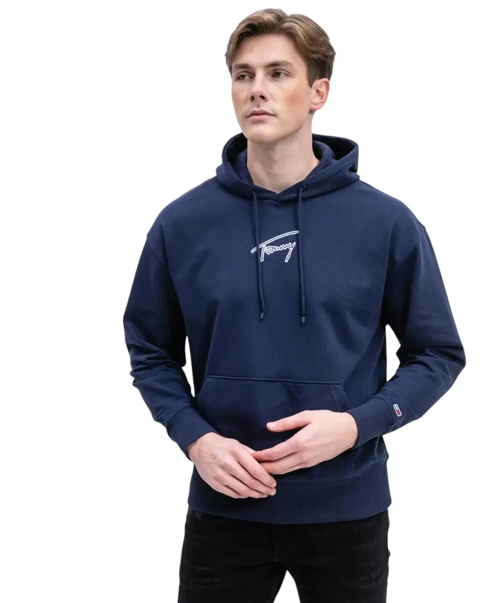 Φωτογραφία προϊόντος: Tommy Hilfiger - Ανδρικό Φούτερ με Κουκούλα και Τσέπες DM0DM15796-C87 Μπλε Ναυτικό