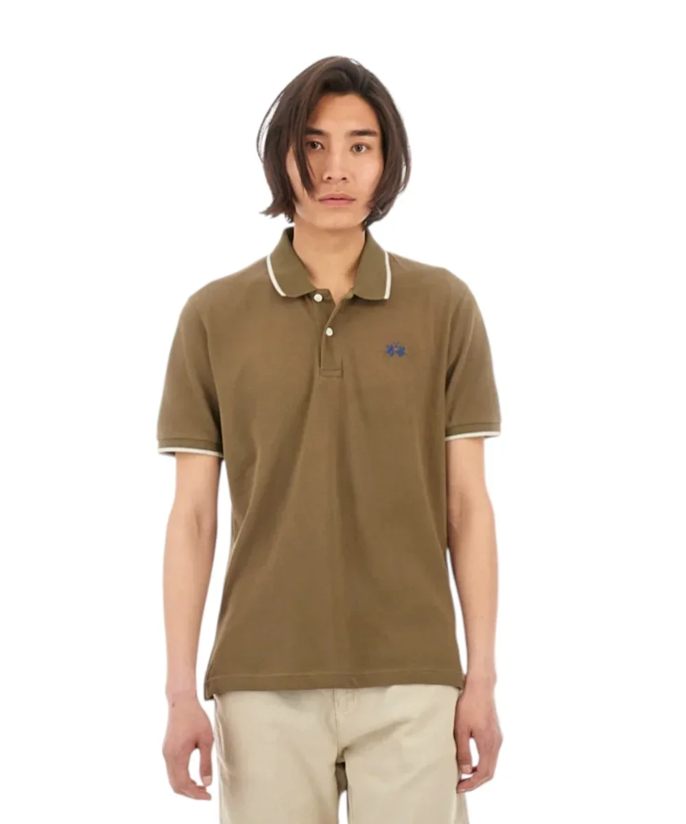 Φωτογραφία προϊόντος: La Martina - Ανδρικό T-Shirt Polo Anthony Regular Fit BPMP04-PK031-03197 Χακί