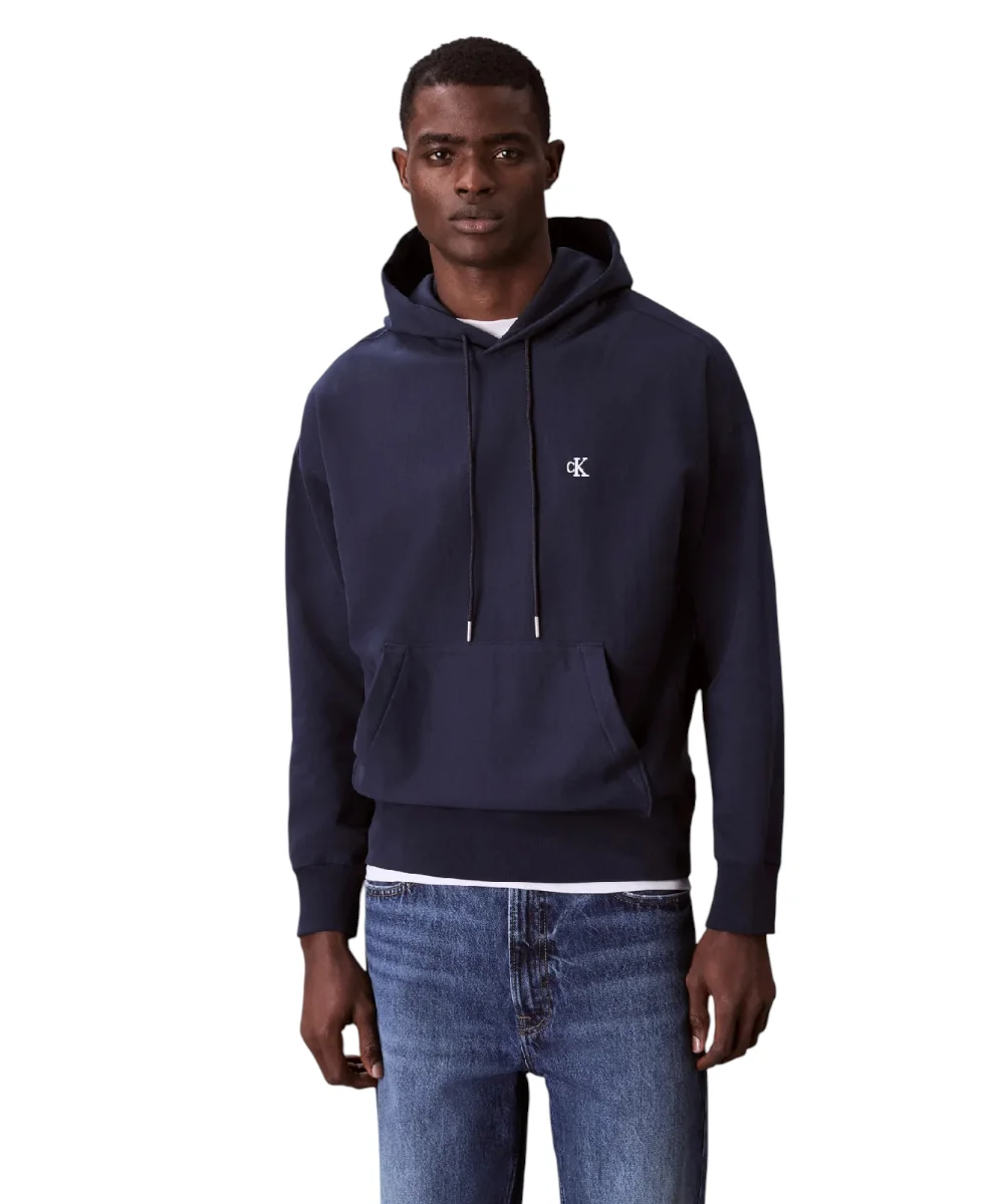 Φωτογραφία προϊόντος: Calvin Klein - Ανδρικό Φούτερ με Κουκούλα Premium Terry Monogram LV04RC278G-CEF Μπλε