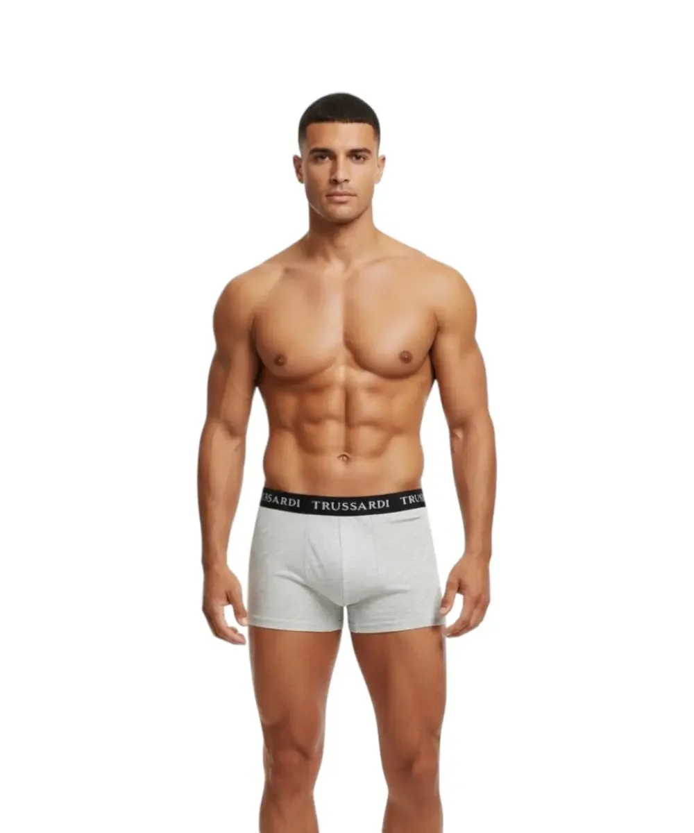 Φωτογραφία προϊόντος: Trussardi Jeans- Ανδρικά Μποξεράκια 2Pack TRU2UTR02-16GREY Γκρι