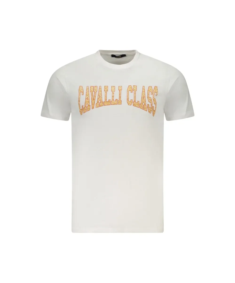 Φωτογραφία προϊόντος: Cavalli Class - Ανδρική Μπλούζα T-Shirt Κοντομάνικη Short Sleeve TXT61AJD060-00533 Λευκό