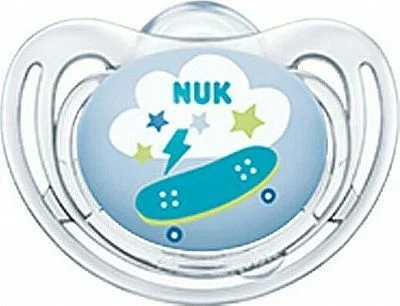 Φωτογραφία προϊόντος: Nuk Freestyle Ορθοδοντική Πιπίλα Σιλικόνης Διάφανο 0-6m Με Θήκη 1τμχ