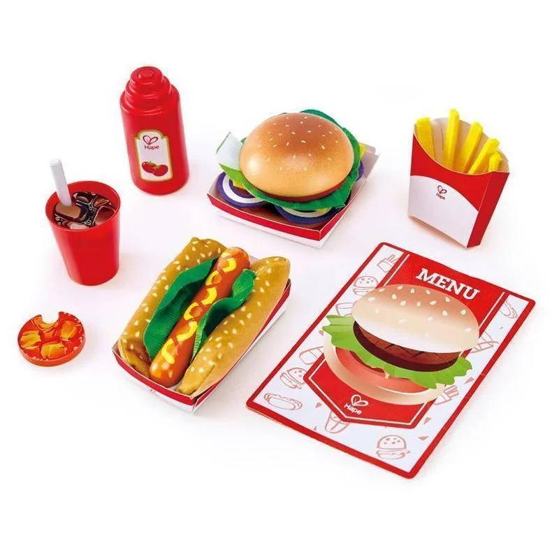 Φωτογραφία προϊόντος: Ξύλινο Σετ Fast Food (E3160B)