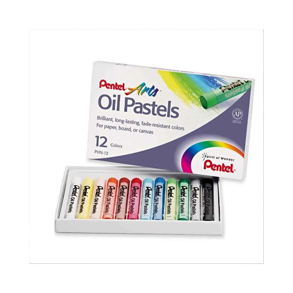Φωτογραφία προϊόντος: Pentel Λαδοπαστέλ Arts Oil Pastels 12 Χρωμάτων PHN12