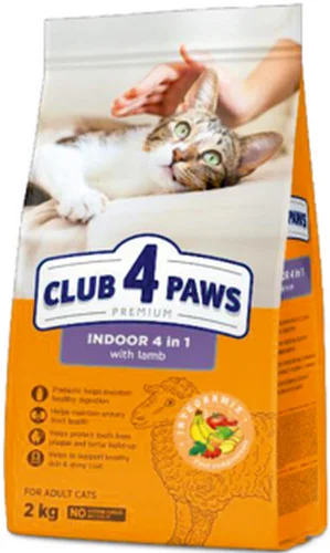 Φωτογραφία προϊόντος: Kormotech Club 4 Paws τροφή για γάτες που ζουν μέσα στο σπίτι με αρνί 2kg KORMOTECH ()