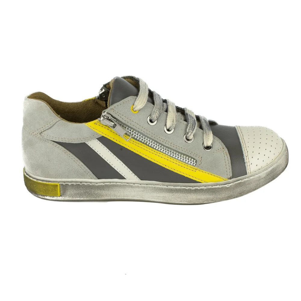 Φωτογραφία προϊόντος: Γκρι δερμάτινο sneaker Harry's 4461K