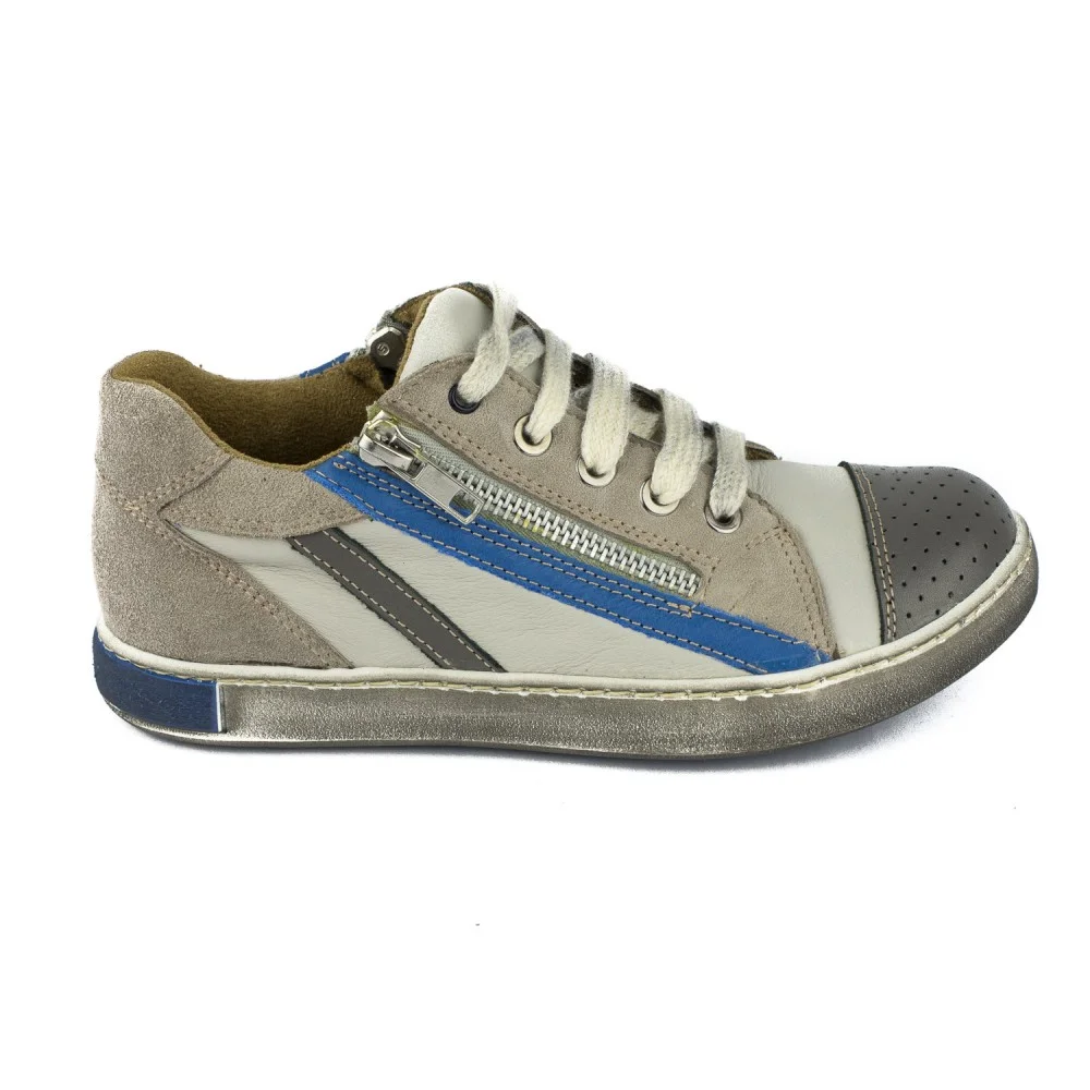 Φωτογραφία προϊόντος: Γκρι δερμάτινο sneaker Harry's 4461M