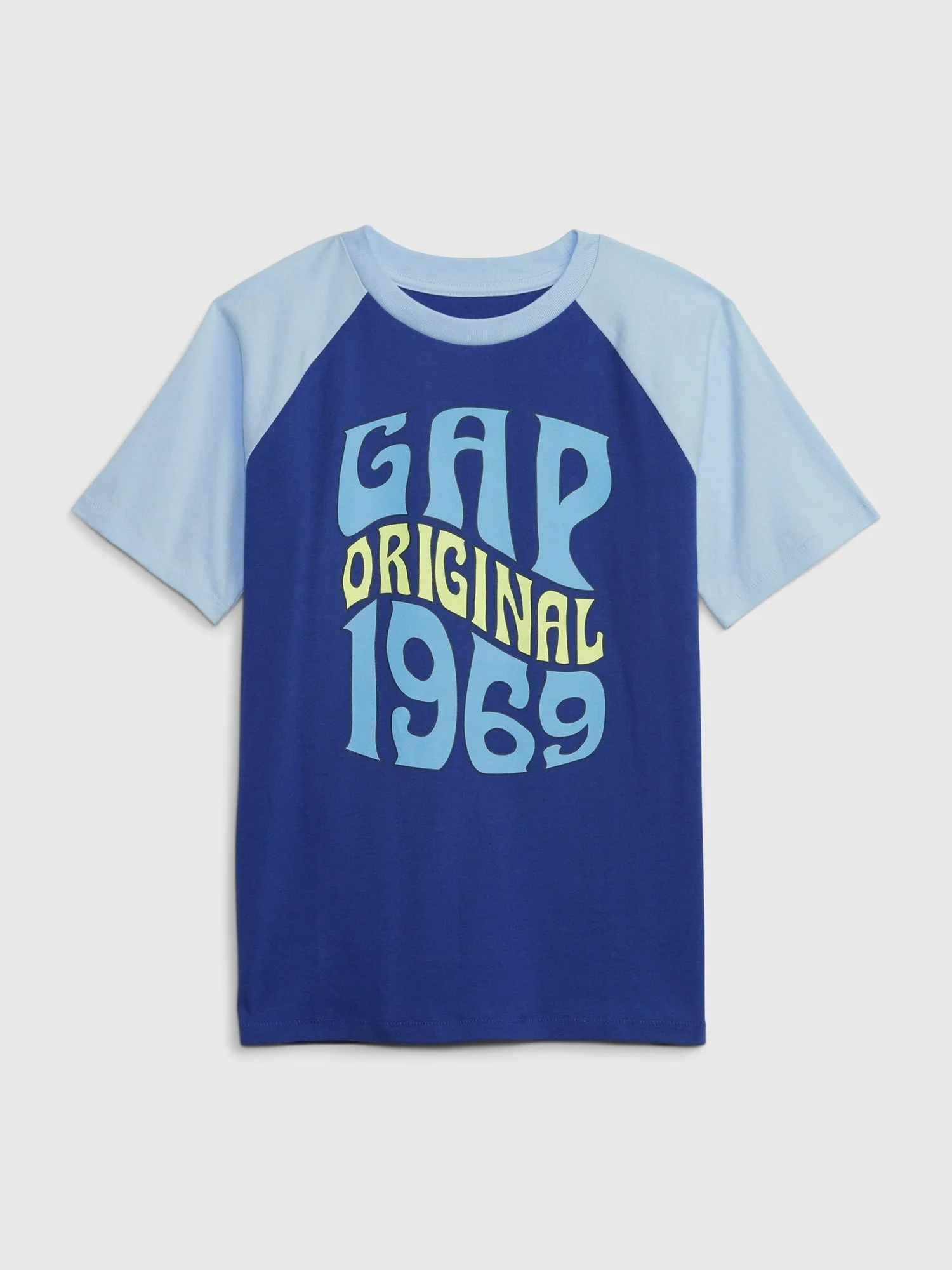 Φωτογραφία προϊόντος: Παιδική Gap 1969 Logo Raglan Μπλούζα mosaic blue