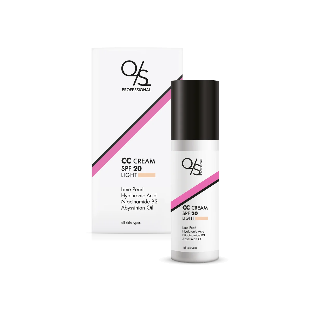 Φωτογραφία προϊόντος: QS PROFESSIONAL CC cream προσώπου με ενυδάτωση και αντηλιακή προστασία SPF20, ομοιόμορφος τόνος δέρματος απόχρωση Light QS 50ml