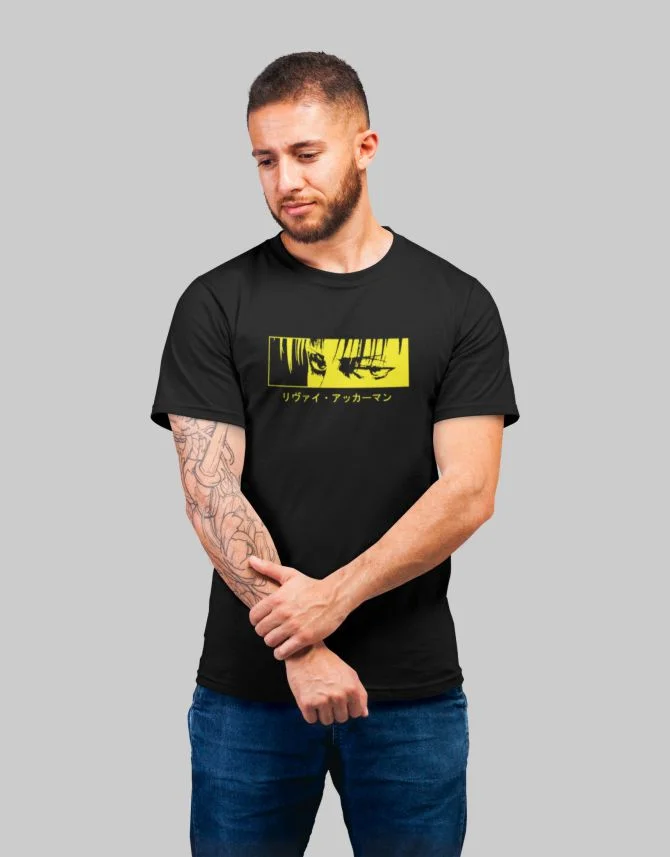 Φωτογραφία προϊόντος: TKT Attack On Titan | Levi Ackerman Yellow Eyes T-Shirt