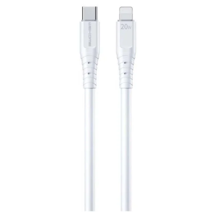 Φωτογραφία προϊόντος: WEKOME WK WDC-160 USB 2.0 Cable USB-C male - Lightning Λευκό 1.3m