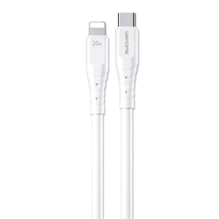 Φωτογραφία προϊόντος: WEKOME WK WDC-154 USB 2.0 Cable USB-C male - Lightning Λευκό 1m