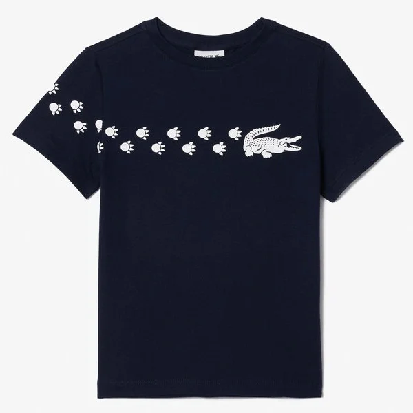 Φωτογραφία προϊόντος: T-shirt παιδικό Lacoste Footsteps Croco Blue