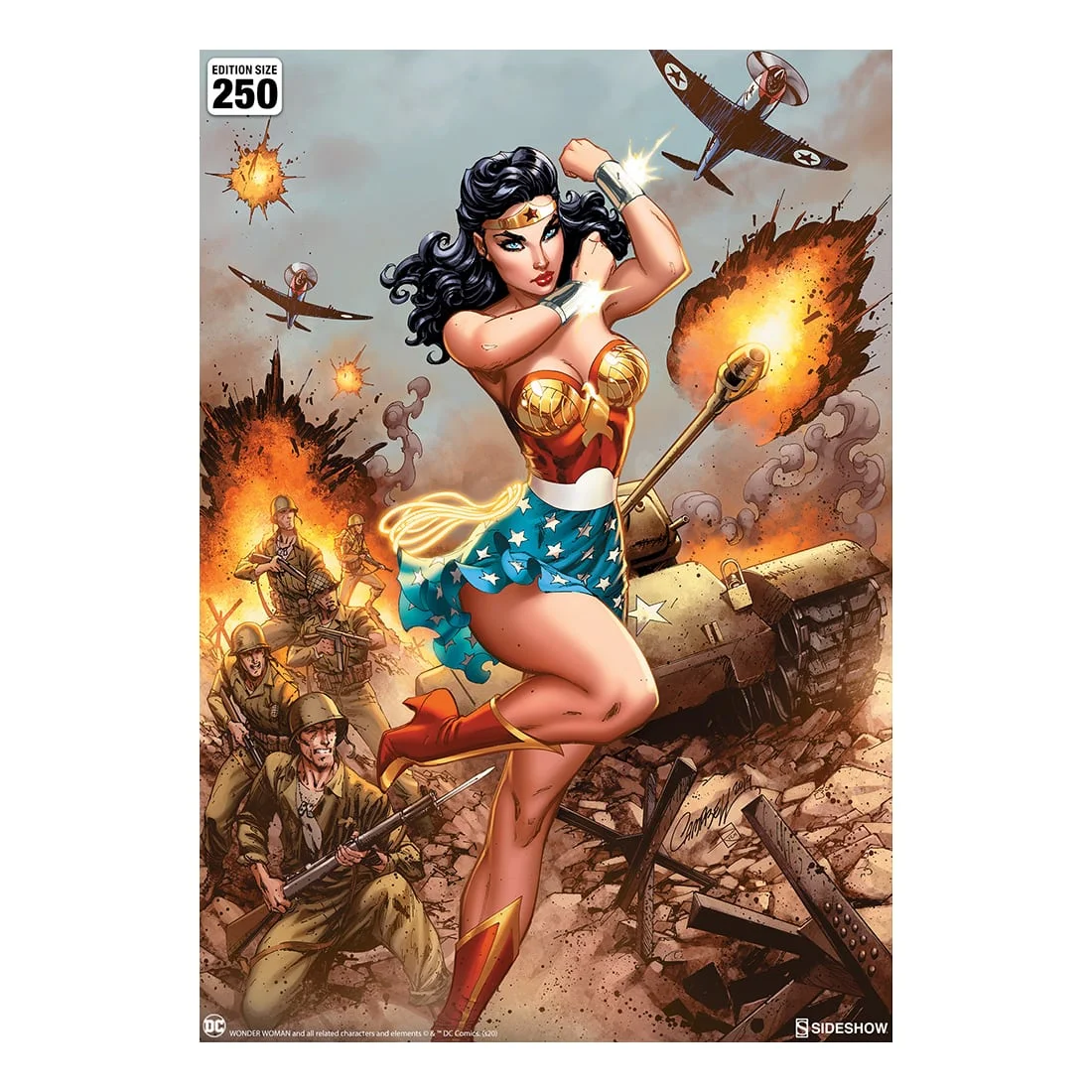 Φωτογραφία προϊόντος: Sideshow Collectibles DC Comics Wonder Woman #750 WWII Unframed Art Print