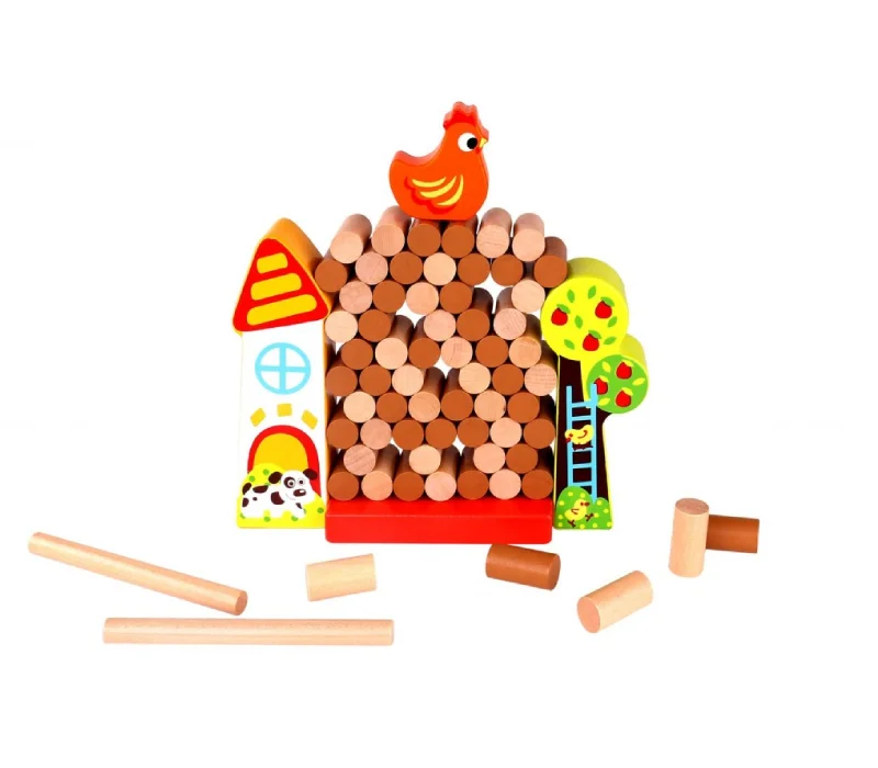 Φωτογραφία προϊόντος: Tooky Toy Ξύλινο παιχνίδι ισορροπίας φάρμα
