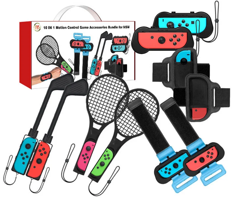 Φωτογραφία προϊόντος: JYS NS215 Sports Bundle για Nintendo Switch 10 σε 1 (Armband/Τέννις/Γκολφ/Handle Grip/Leg Strap)