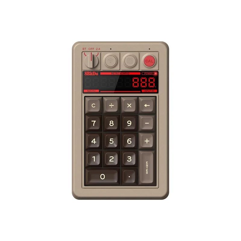 Φωτογραφία προϊόντος: 8BitDo Retro 18 Mechanical Numpad 2.4G/USB/Bluetooth (PBT Keycaps/Hot-Swappable/Mechanical Switches) C64 Edition