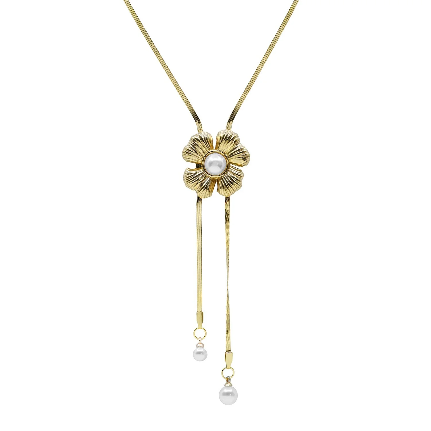 Φωτογραφία προϊόντος: LAVORE Golden Bloom Pearl necklace