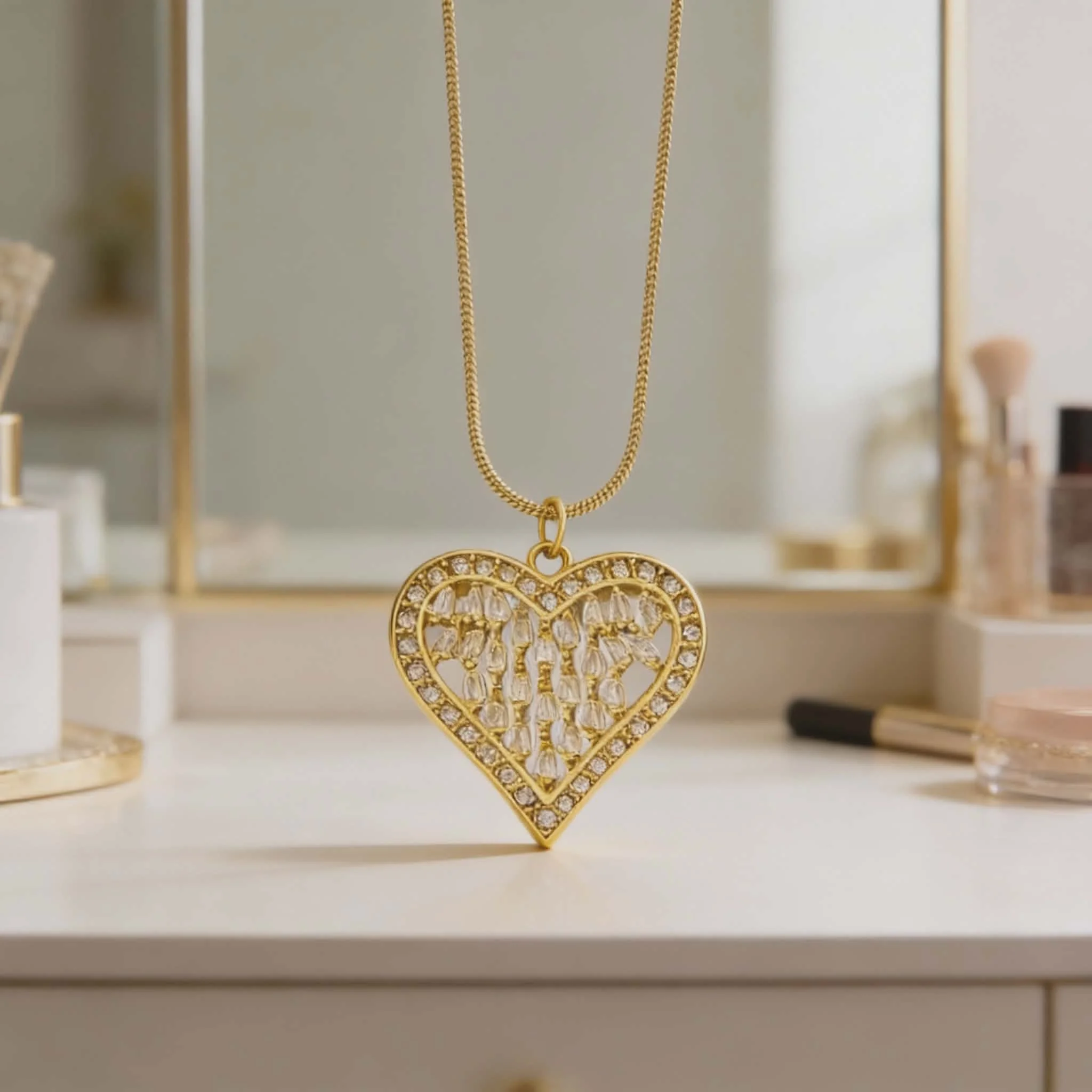 Φωτογραφία προϊόντος: LAVORE Crystal Heart Pendant Necklace