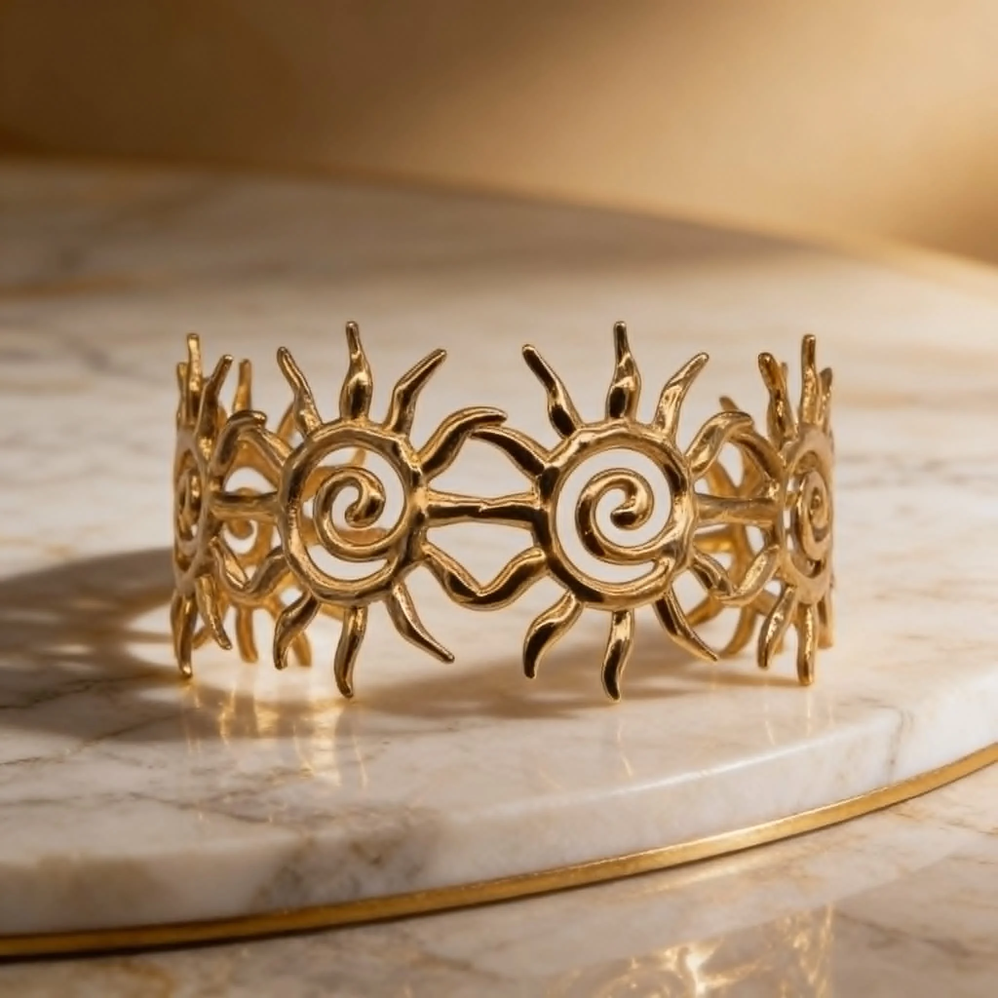 Φωτογραφία προϊόντος: LAVORE Gold Sun Cuff Bracelet