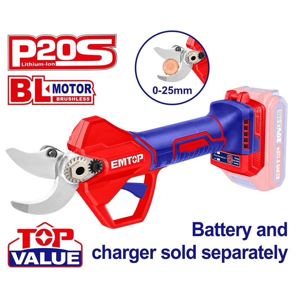 Φωτογραφία προϊόντος: EMTOP BRUSHLESS ΚΛΑΔΕΥΤΗΡΙ Φ25mm ΜΠΑΤΑΡΙΑΣ ΛΙΘΙΟΥ 20V ELSL20258