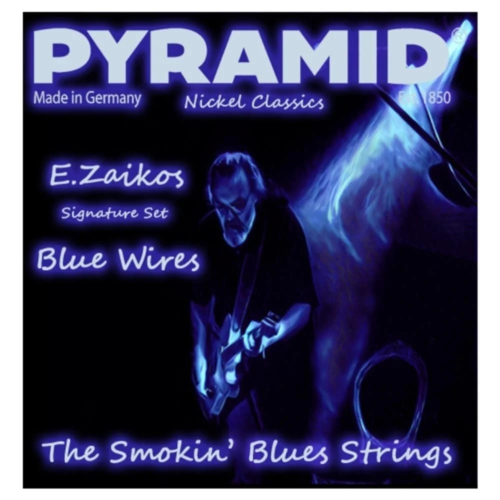 Φωτογραφία προϊόντος: Pyramid EZ1149 Blue Wires Χορδές Signature Elias Zaikos Ηλεκτρικής Κιθάρας 11 - 49