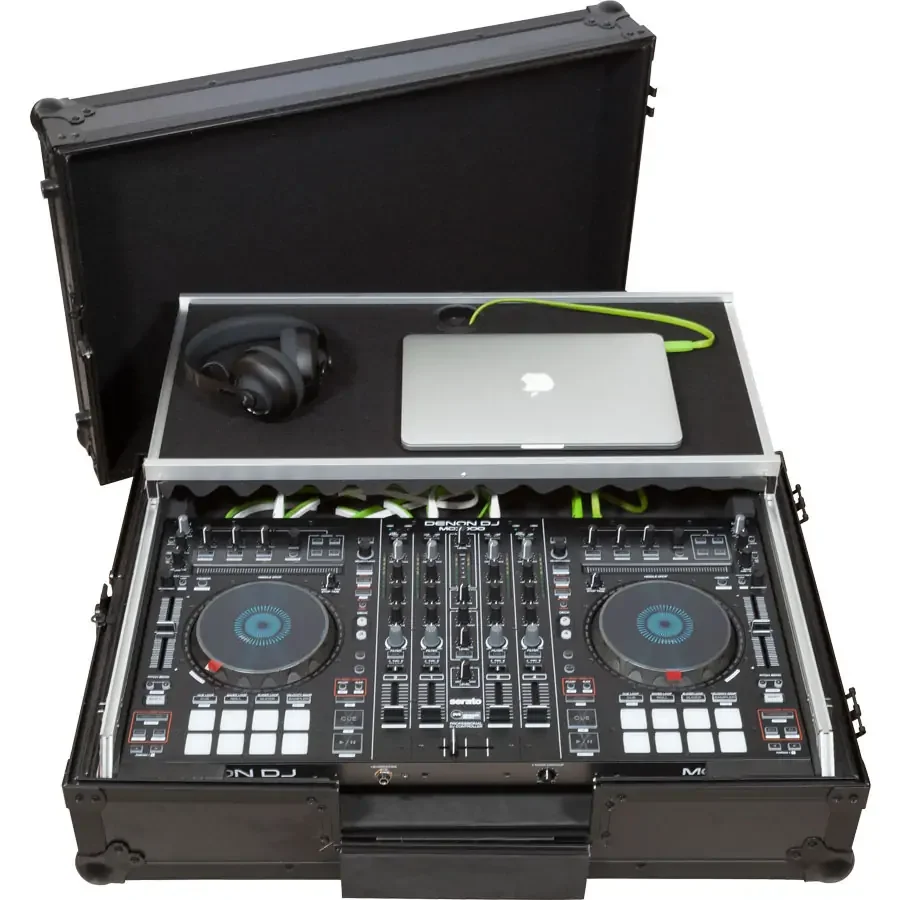 Φωτογραφία προϊόντος: WALKASSE WMC-PRO5WBK Flight case Pioneer® XDJ-RR Denondj® MC-7000 Black (Laptop Stand, Trolley Wheels).