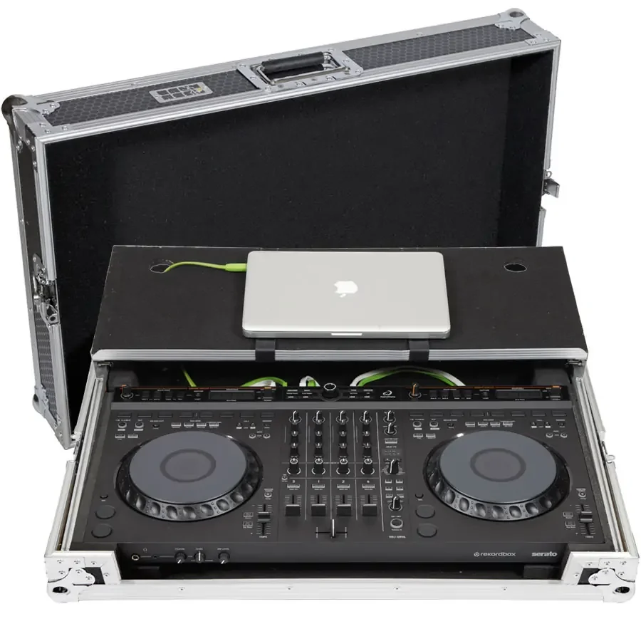 Φωτογραφία προϊόντος: WALKASSE WMC-PRODJGRV6LTS Flight case Midi Controller Alphatheta® DDJ-GRV6 Silver (Laptop stand)