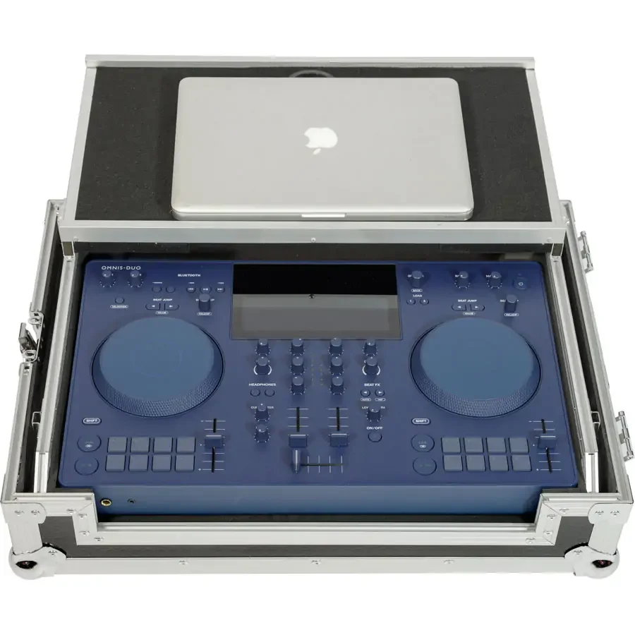 Φωτογραφία προϊόντος: WALKASSE WMC-PRO4 Flight Case Midi Controller Pioneer® DDJ-FLX4/ DDJ-400Silver (Laptop Stand, Trolley Wheels)
