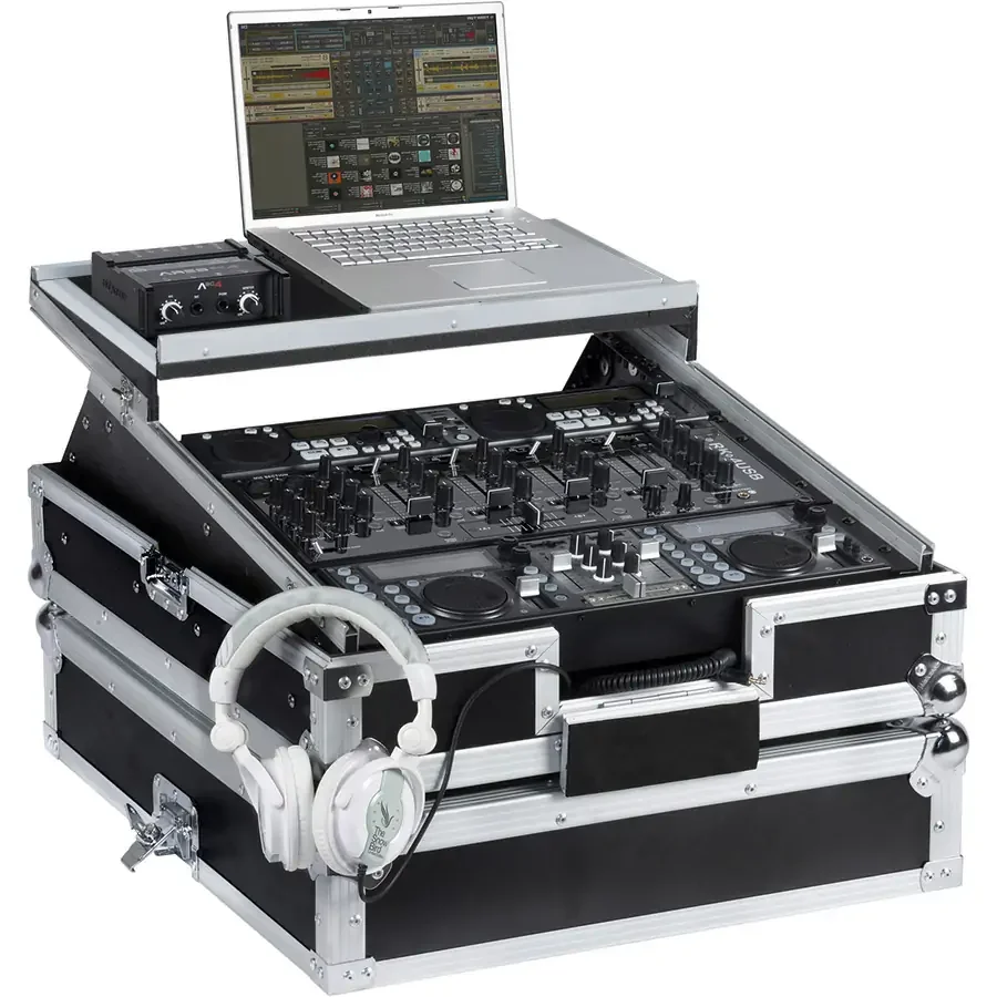 Φωτογραφία προϊόντος: WALKASSE WM-1912LTS Flight Case Rackmount DJ 19" /10U Silver (Laptop Stand).
