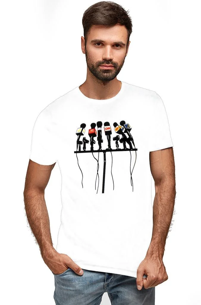 Φωτογραφία προϊόντος: Prime T-Shirt Λευκό με σχέδιο Μικρόφωνα 3763-1