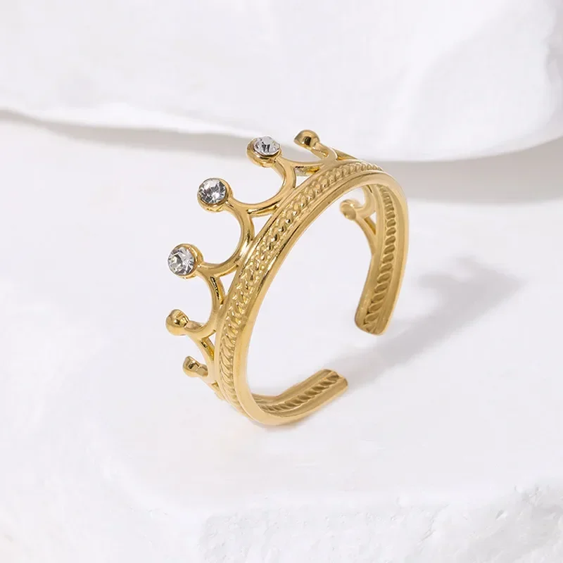 Φωτογραφία προϊόντος: Peach Jewelry Δαχτυλίδι Στρέμμα Από Ανοξείδωτο Ατσάλι 304 Χρυσο Ρυθμιζόμενο