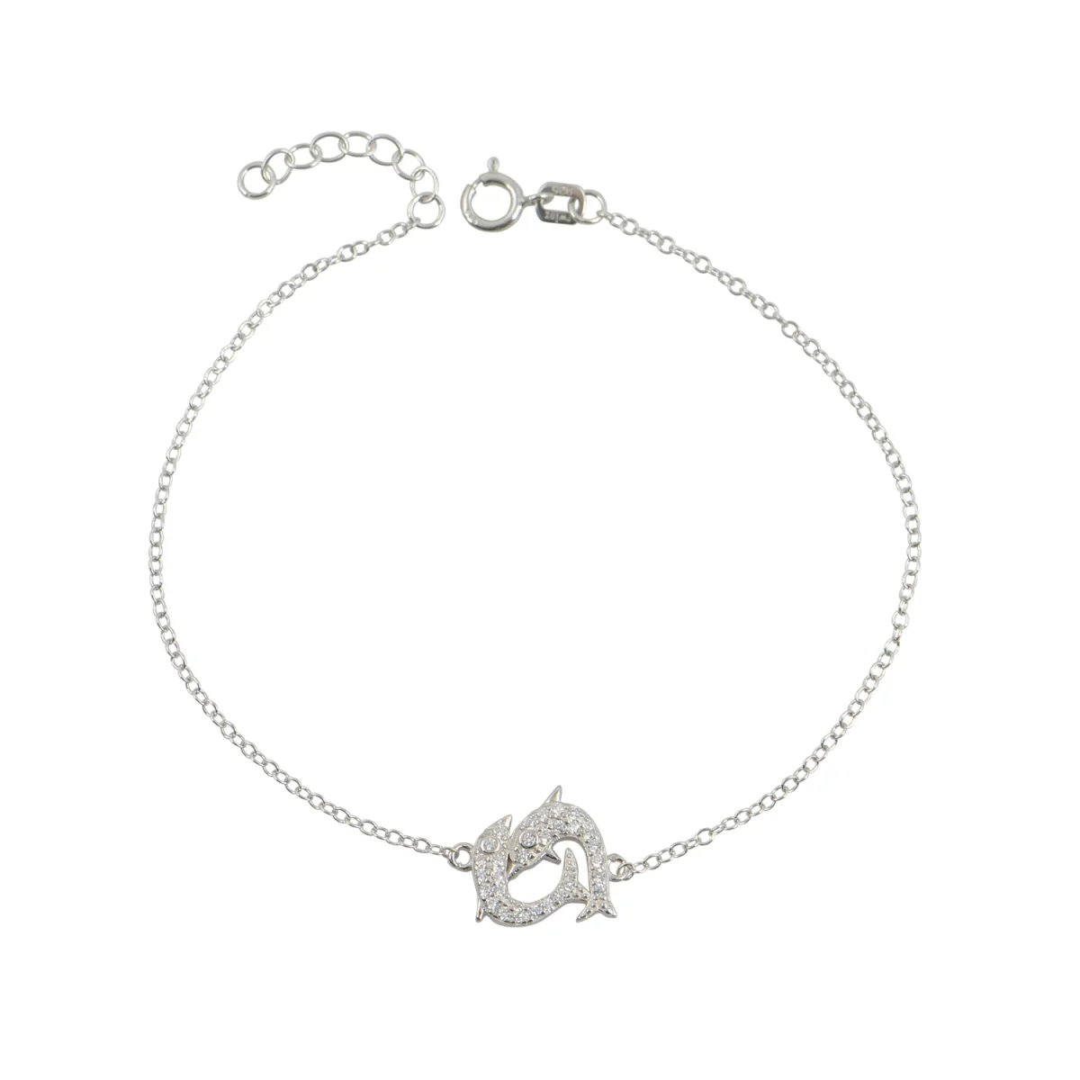 Φωτογραφία προϊόντος: Peach Jewelry Βραχιόλι Δελφίνια από Ασήμι 925