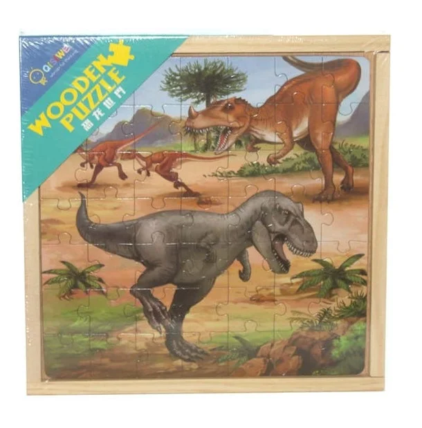Φωτογραφία προϊόντος: OEM Ξύλινο Παιδικό Puzzle Dino 49pcs για 3+ Ετών SDS-18390 Spring