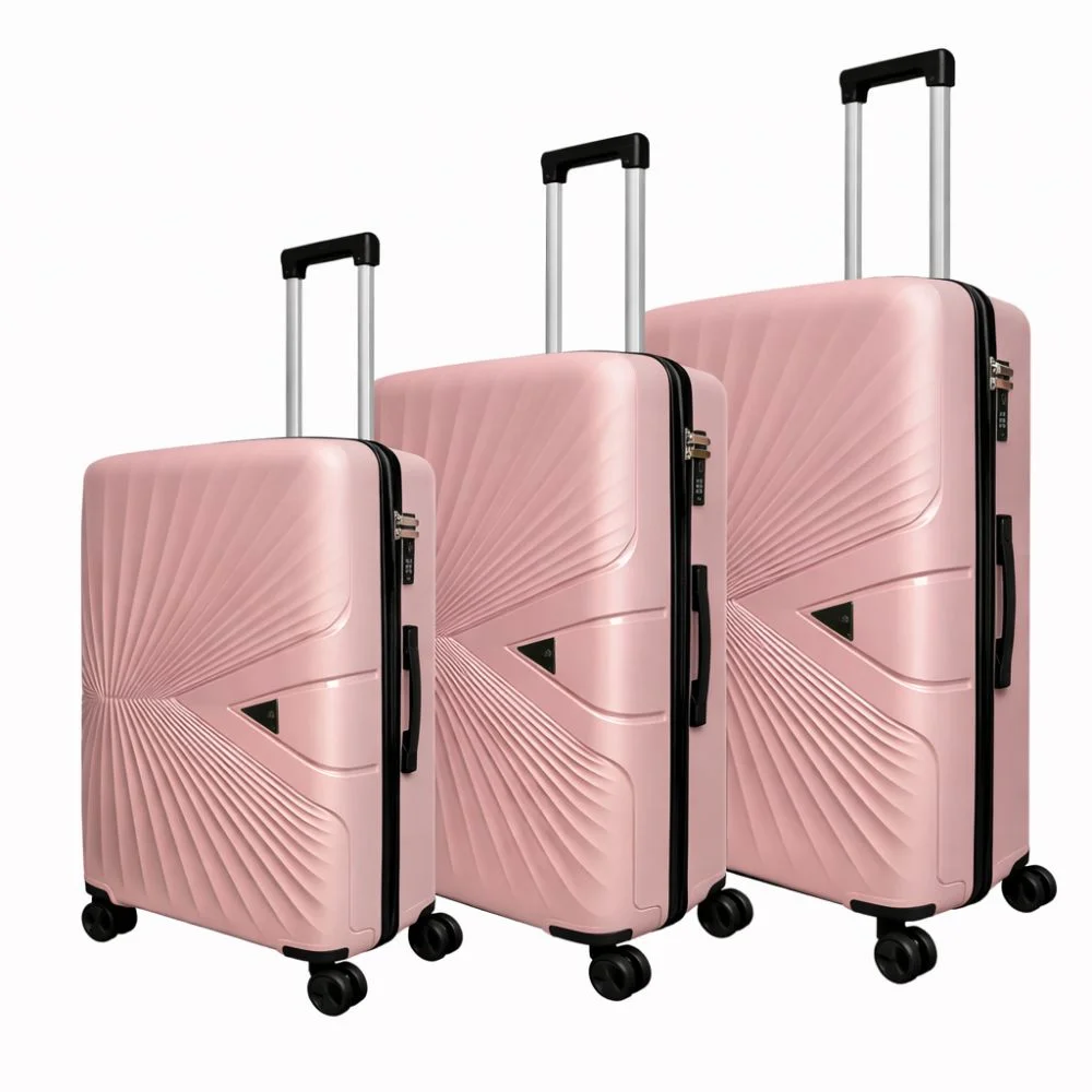 Φωτογραφία προϊόντος: OEM Σετ Βαλίτσες Ταξιδίου 3 Τεμαχίων Σκληρές PP Πολυπροπυλένιο με Τηλεσκοπικό Χερούλι Ροδάκια και Κλείδωμα Ασφαλείας σε Pόζ χρώμα 2862-Pink