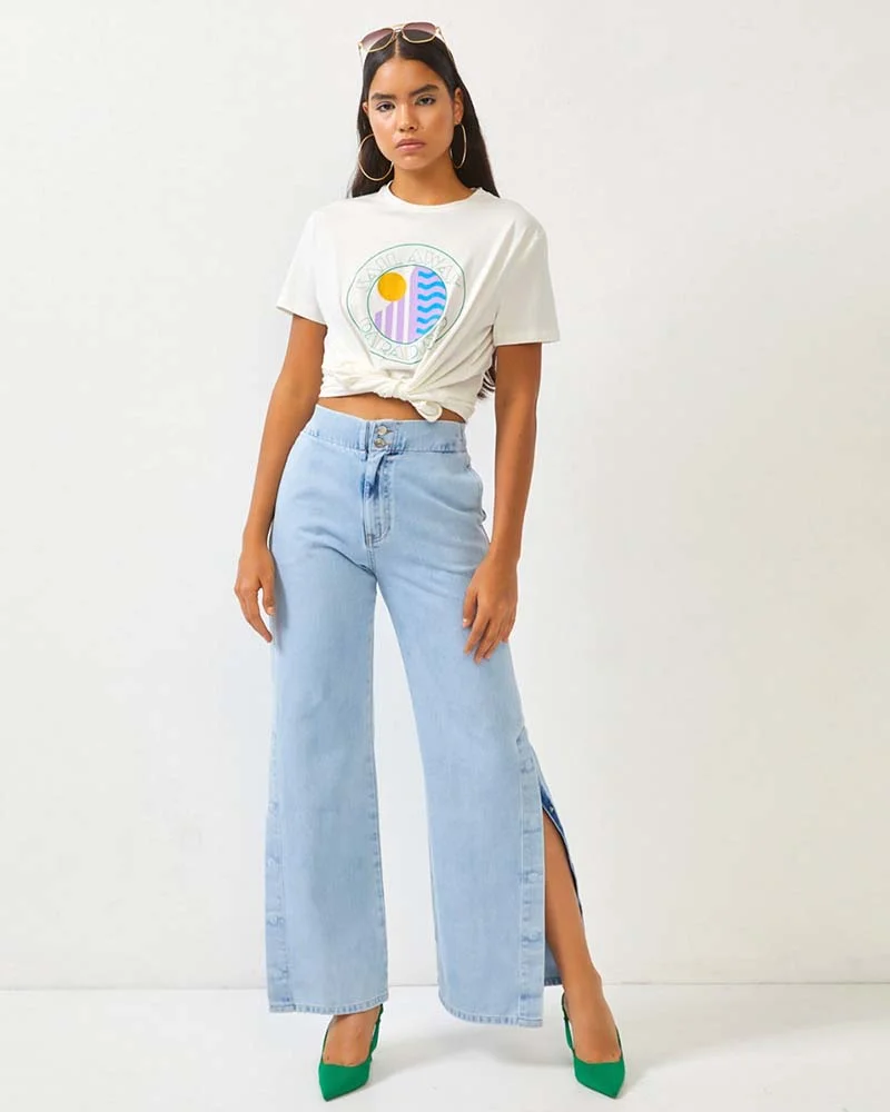 Φωτογραφία προϊόντος: SOU Γυναικείο t-shirt sail away paradised 6% ελασταν, 94% βαμβάκι
