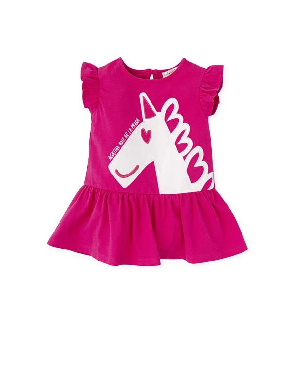 Φωτογραφία προϊόντος: Agatha Ruiz De La Prada παιδικό φόρεμα unicorn σε φουξ χρώμα