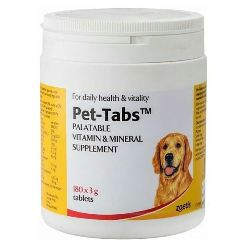 Φωτογραφία προϊόντος: OEM Pet Tabs Vitamin 180 Tabs – Συμπλήρωμα Βιταμινών + Μετάλλων για Σκύλους