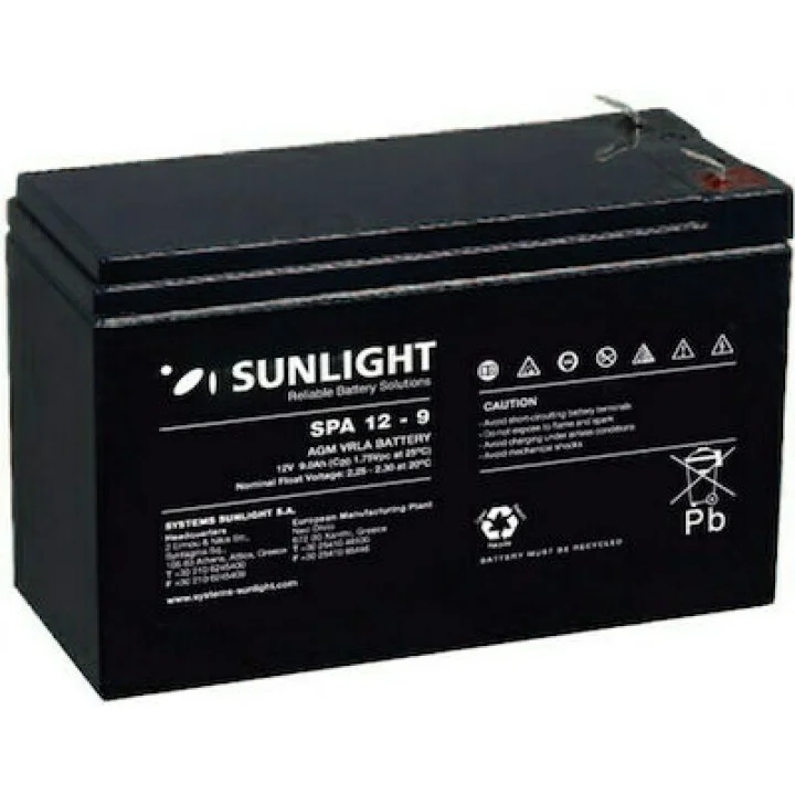Φωτογραφία προϊόντος: Sunlight SPA 12-9 12V 9Ah για UPS