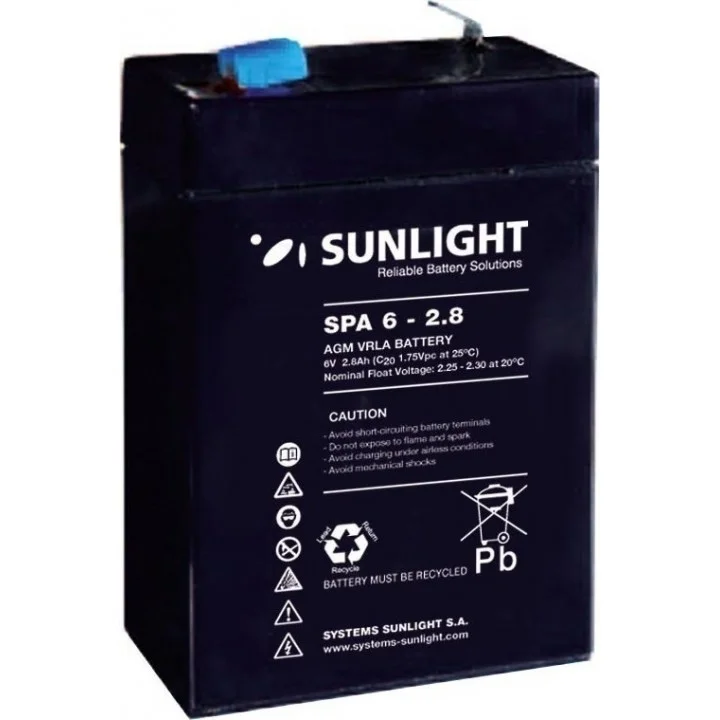 Φωτογραφία προϊόντος: Sunlight SPA 6-2.8 6V 2.8Ah