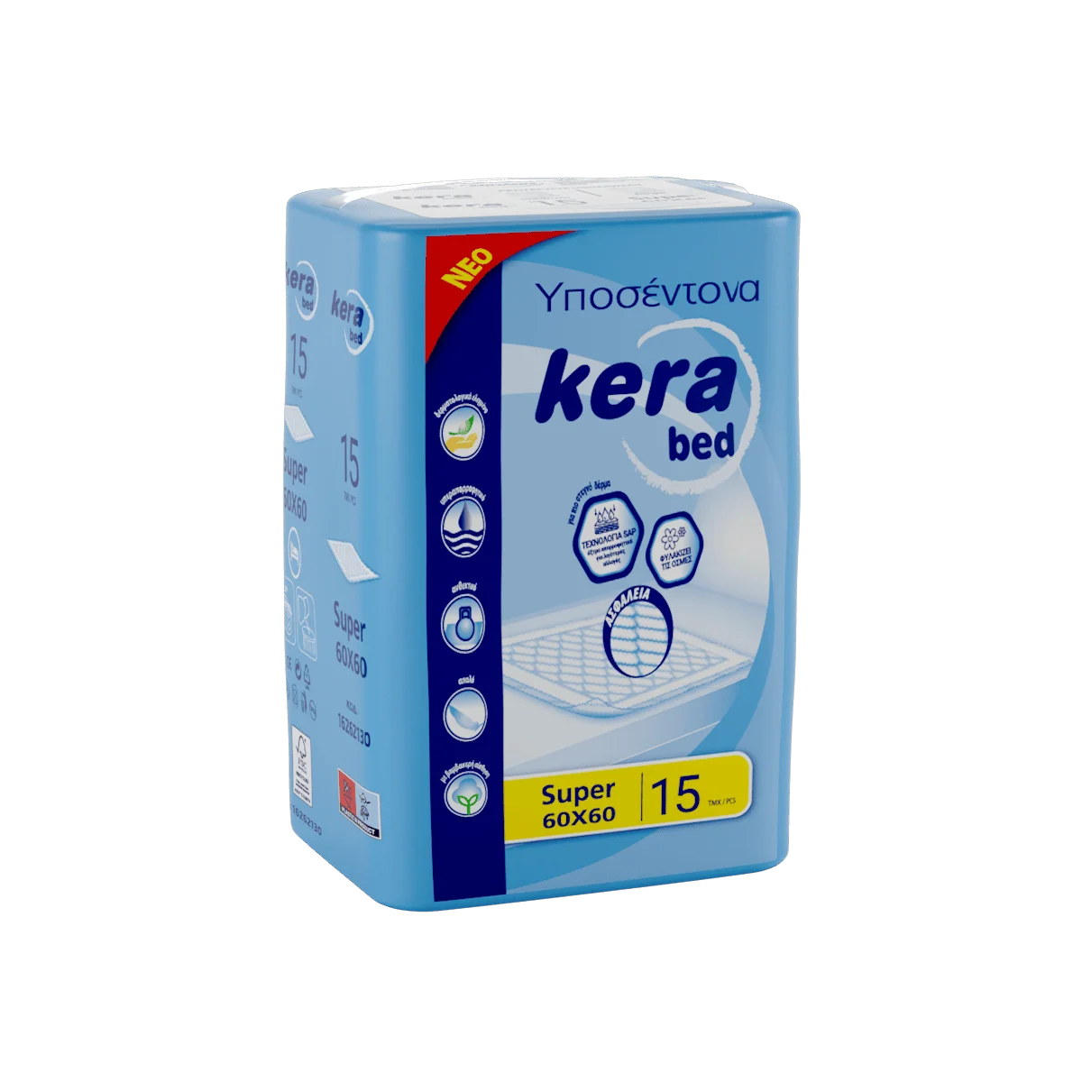 Φωτογραφία προϊόντος: Kera Κera Bed Υποσεντονα 60x60 (15 τμχ) Ενισχυμένα