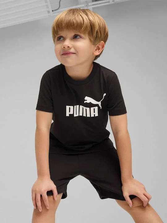 Φωτογραφία προϊόντος: PumaΠαιδικό T-shirt Μαύρο Logo ΜΑΥΡΟ