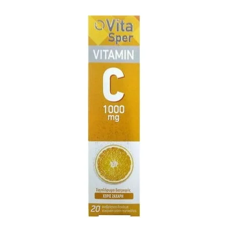 Φωτογραφία προϊόντος: Vitasper Vitamin C Πορτοκάλι 1000mg 20 αναβράζοντα δισκία